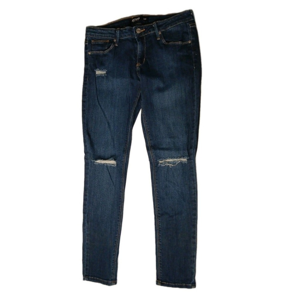 Just Black Denim Jeans Women's Size 29P Dark Wash‎ Stretch USA Made Skinny #544C